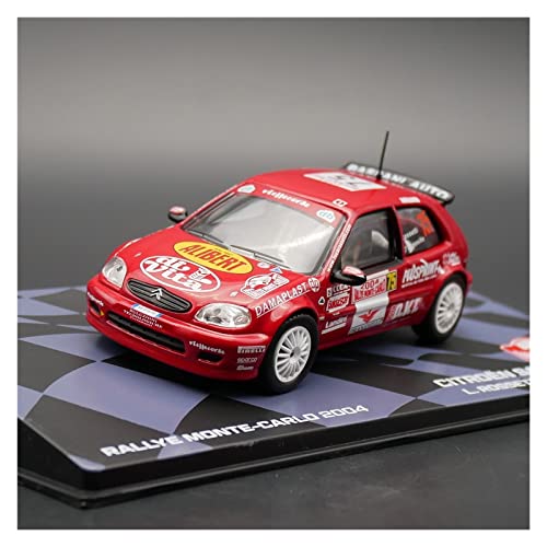 WOCOYO Maqueta de Juguete a Escala 1/43 para Citroen Saxo S1600 2004 Modelo De Aleación De Rally Coche Coleccionable Vehículos De Juguete Fundidos A Presión Coleccionista de Coches