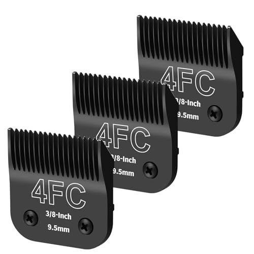 YAZIYIR 3-Pack 4FC Detachable Dog Grooming Steel Blades 3/8