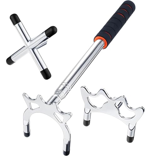 Toyosport Retractable Billiards Cue, EVA Grip, Silver Color, Includes High, Low, and Cross Heads, Perfect for Pool Table Accessories and Sticks, 150 cm/59 in Reach, Ideal for Flexible Usage