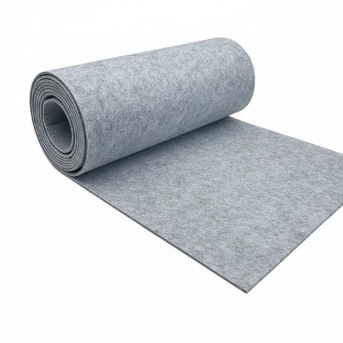  Wenrescry Rotolo di feltro 30 cm × 300 cm × 3 mm – feltro di poliestere di alta qualità in grigio chiaro – feltro al metro per fai da te, cucito, patchwork,
