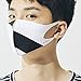 LOOKA | Protective Fashion Face Mask | High Quality | Breathable | Washable and Reusable | Black Prism White (Medium)