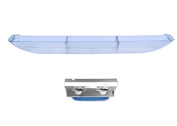 Kitchen Chimney Oil Collector Baffle Filter Long Tray 24.5 inch (62cm, Clear), Only for 75cm Chimneys,