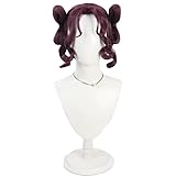 Cosplay The Apothecary Diaries Shisui Wig Purple Paired Butterfly Shaped Curly Pigtails with Two Chin Length Strands Framing Hair Costume Accessory Adult Unisex for Party Halloween Christmas