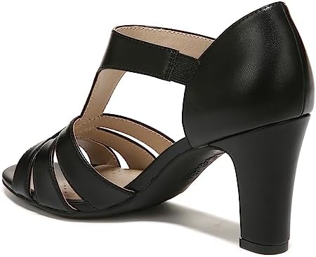 LifeStride Womens Caramel Dress Heeled Sandal, Black, 11 Wide US | Image 4