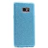 Elfia Samsung Galaxy S7 Edge ile Uyumlu Silikon Parlak Simli  nce K l f, Mavi