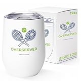 Super Fly Goods - 12 oz Tennis Mug – Insulated Stainless Steel Tumbler with Lid | Keeps Beverages Hot or Cold | Cool Gifts for Women, Dad & Players, Unique Gift Idea (Tennis)