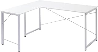 サンワダイレクト L字デスク 幅140cm 奥行120cm モニターアーム対応 ゲーミングデスク ホワイト 102-DKF00548W