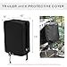 Suvnie Electric Jack Cover, Windproof Tongue Trailer Jack Protective Cover with D-Ring, Universal Heavy Duty Jack Protector for Outside RV Parts, Exterior Car Accessories (Black with D Rings)
