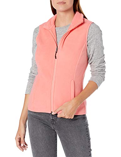 Amazon Essentials Chaleco Polar con Cremallera Completa Outerwear-Vests, Coral Brillante, 40-42