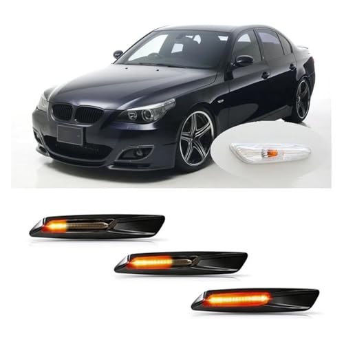 Feu latéral LED dynamique pour BMW E60 E61 look carbone exclusif - 3