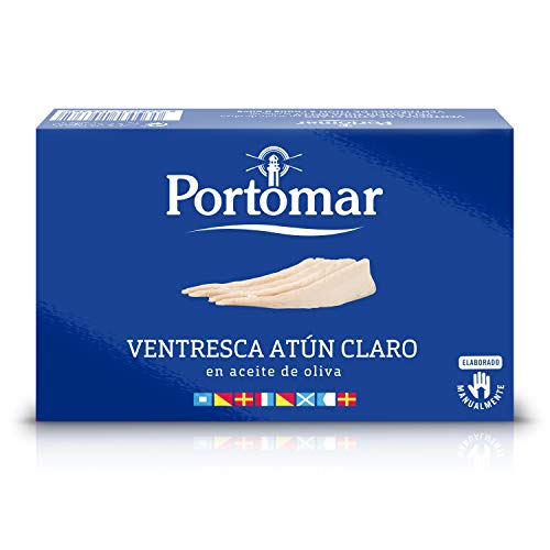 Ventresca de Atún Claro en aceite de oliva-Portomar- Pack 4 x 115gr- total= 460 gr.
