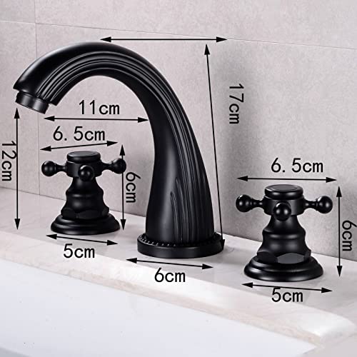 Robinet antique rétro à trois trous pour lavabo split en cuivre chic - 2