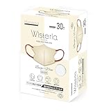 [AI-WILL] 全国マスク工業会マーク入り Hanassia ウィステリア bicolorマスク個包装 30枚入り ふつうサイズ（ベージュ×ワイン）