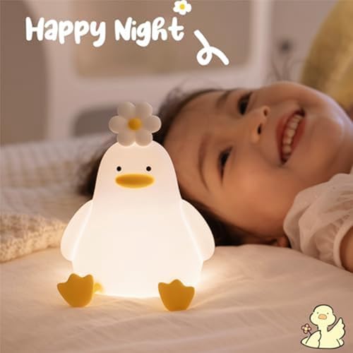 Veilleuse fleur canard idée cadeau naissance lampe rechargeable - 4