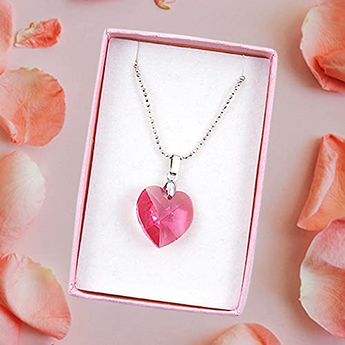 Mascot Crystal Delight October Opal Birthstone Necklace - Heart Pendant Swarovski Crystal, 18" #TOP1