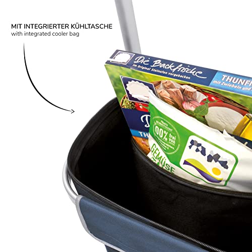 bremermann Einkaufstrolley DREBBER, Handwagen, Treppensteiger, Einkaufswagen mit Abnehmbarer Tasche (Blau) – Bild 6