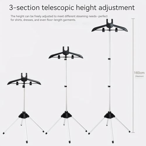 Clothes Steamer Stand Hanger with Steamer Ironing Glove for Steaming Clothes, Handheld Garment Steamer Rack with Grey Mini Handhelded Ironing Pad Board by Tingtio - Image 6