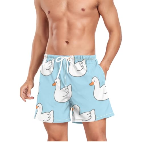Pantalones cortos de correr para hombre de secado rápido azul pato 4