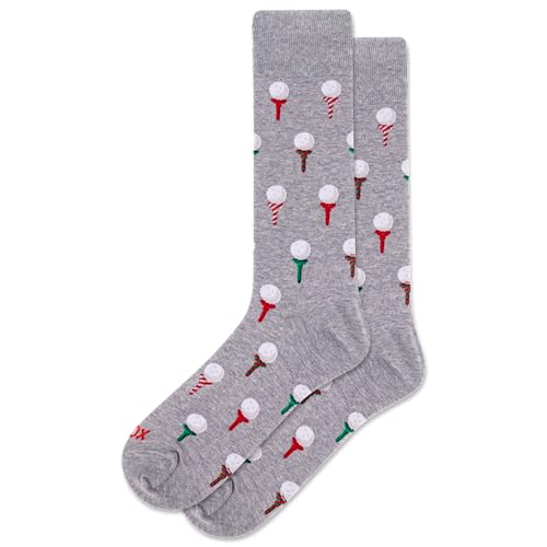 Hot Sox Men's Christmas Tee Crew Grey Heather Men's 6.5-12