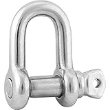 Manilha para cabo de aço 1/4' reta inox pesado galvanizado -