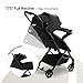 Mompush Lithe V2 Lightweight Travel Stroller, Compact Foldable Baby Stroller with Travel Bag, One-Hand Fold Stroller, Snack Tray, Mechanical Recline Seat, Airplane-Ready, UPF 50+ Canopy & Rain Cover