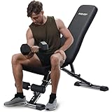 AIRHOP Banco de Musculación Banco de Press de Banca Ajustable Mejorado, Adecuado para Home Gym y Estudios Fitness