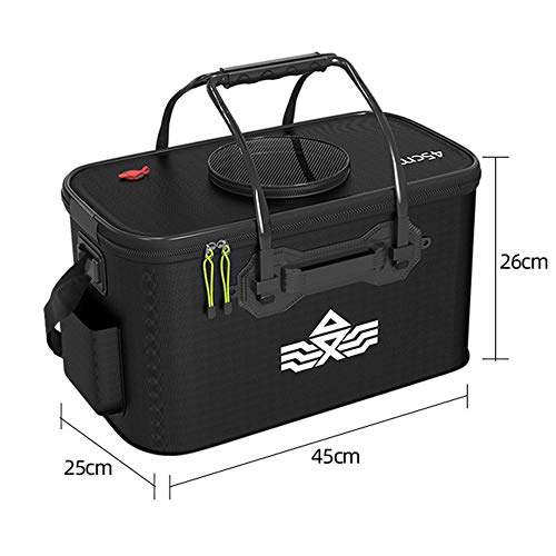 HOOJUEAN Wasserdichter Angelsack zum Angeln, Tragbare Eva-Angeltasche, Outdoor Eva Canvas Fishing Bucket… – Bild 3