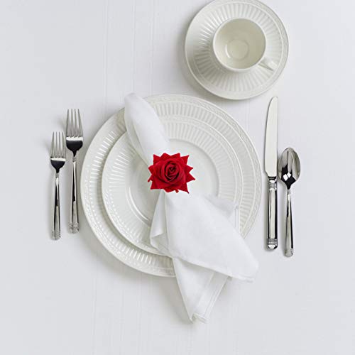 BESPORTBLE 4 peças de anéis de guardanapo de flor de rosa com fivela para casamentos, festas, banque
