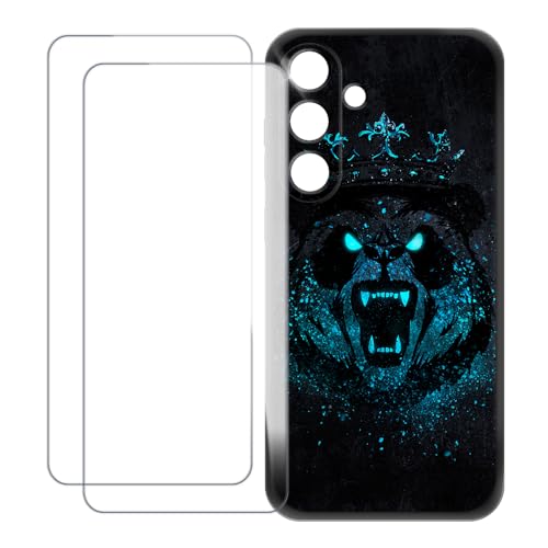 UOGNADGD Samsung Galaxy S25 FE �Ƃ̌݊������� �J�X�^���J���t���P�[�X�{�����K���X�ی�t�B����2���t�� ? �Ռ��z�������h�~ (�{���Ă���p���_)