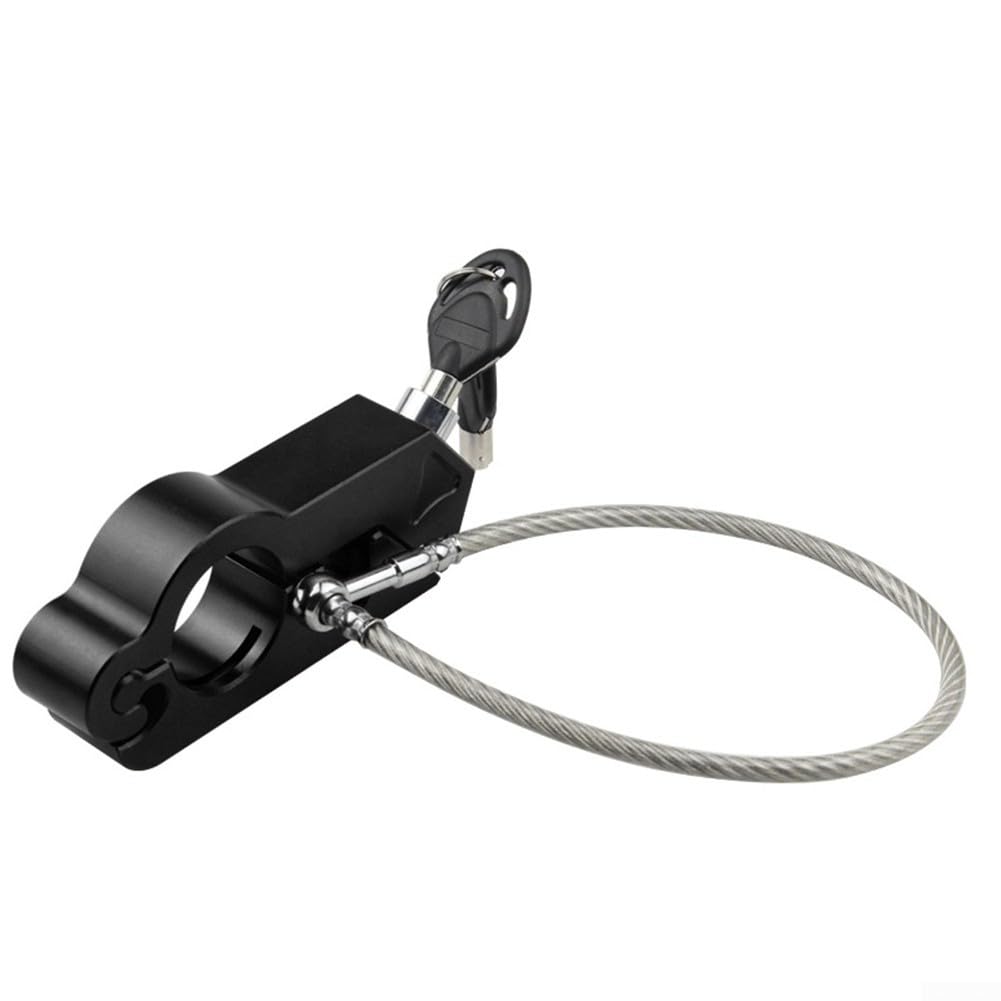 Poignée de casque de moto avec corps usiné CNC pour une protection antivol fiable et une fixation facile (noir)