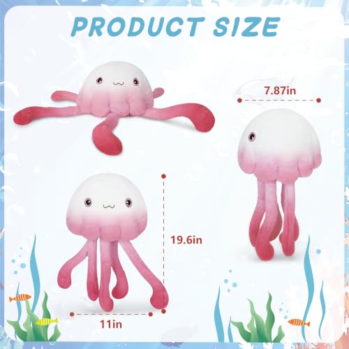 Image of Niuniu Daddy Weighted Stuffed Animal, 20 in 3.3 lbs Jellyfish Comfort Plush