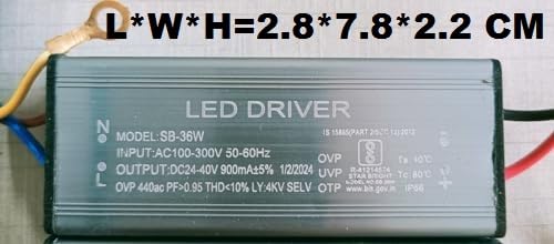 Image of 36W Street Light LED driver | Input AC 100 to 300V | 50HZ | Output: DC 24 to 40V 900mA | | Water proof (4, 36W street light driver)