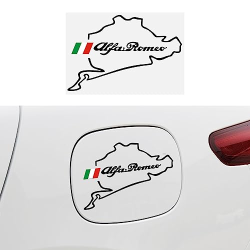HENGYUESHANG Emblèmes de voiture décoratifs universels compatibles avec Alfa Romeo 4C 147 156 166 159 Giulietta Giulia Spider GT Stelvio Accessoires (noir)