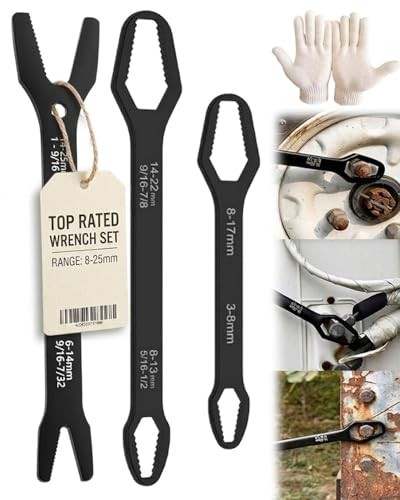 Car Universal Self Adjusting Wrench Tool(Double End),Multi-functional Adjustable Wrench Set,Double-Head