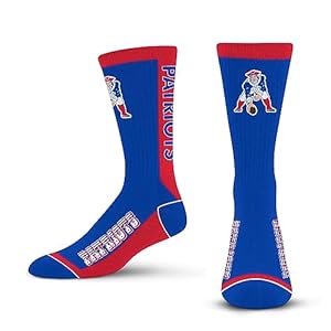 For Bare Feet Men’s MVP NFL Classic Crew Sock Large