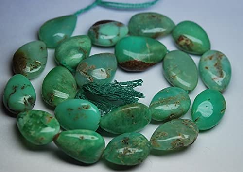 Chrysoprase smooth nuggets 23-19mm fil de 15 pouces pour création bijoux