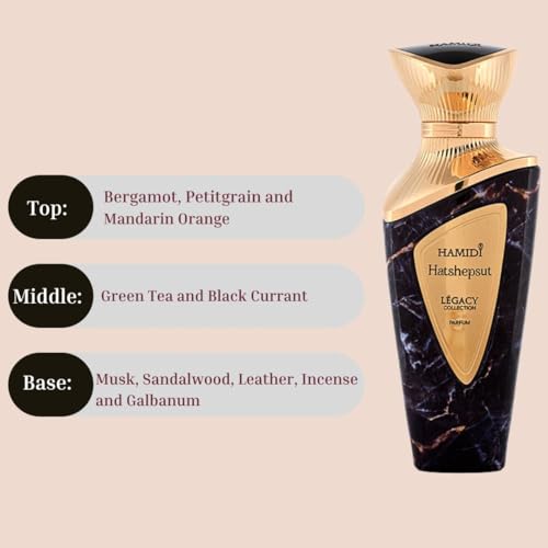 Hamidi LEGACY HATSHEPSUT Eau De Parfum Spray 100ML (3.4 OZ) Long Lasting Perfume for Women & Men, The Essence Of Majestic Beauty & Regal Sophistication, Unisex Perfume - Image 6