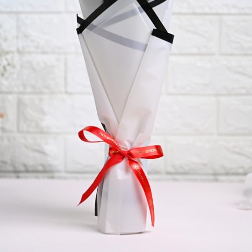 Image of FlowerAura Premium Fresh Live Flower Bouquet of 3 Red Roses In Designer Paper Gift For Birthday | Anniversary | Love | Home Decor | Fathers Day Gift For Dad (Same Day Delivery)