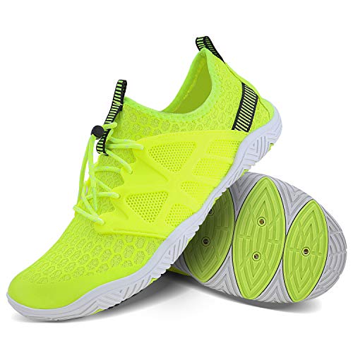 Image of MAYZERO Water Shoes Men Women Swim Surf Shoes Beach Pool Shoes Wide Toe Hiking Aqua Shoes Winter House Slippers