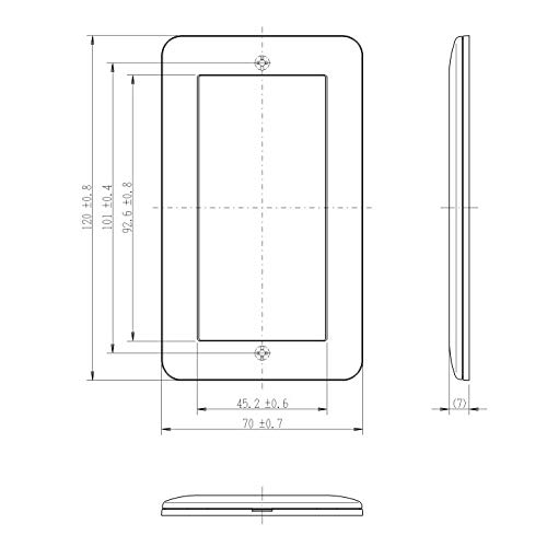Amazon.co.jp: 神保電器 スイッチプレート ラウンドタイプ 1連用 
