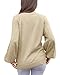 Messic Long Sleeve Tops For Woman, V Neck Pullover For Women Blouses Casual Jumper Tops For Women Professional Sweater for Work Spring and Winter Fashion Pullover Sweater Beige X-Large