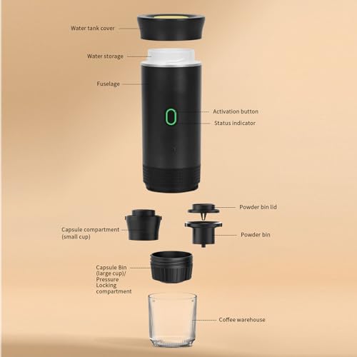 Cafetera portátil de cápsulas con batería 120 mL miniatura 6