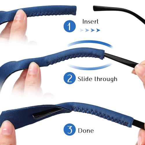 Image of Flutesan Sunglasses Strap Floating Neoprene Eyewear Retainer Anti Slip Adjustable Sports Eyeglasses Strap for Outdoors Sports