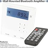 Inteligentne urządzenie ścienne do domu i pojedyncze 100 W STEREO DUAL COIL zestaw głośnikowy do sufitu – mini naścienny bezprzewodowy wzmacniacz Bluetooth z odbiornikiem FM *ECHO/ALEXA* – zestaw kuchenny HiFi – domowy system audio muzyczny