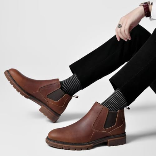 Image of Arkbird Chelsea Boots for Men Genuine Leather Oxford Casual and Formal Ankle Dress Boot