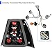 SPEC-D TUNING Black Housing Clear Lens Tail Lights Compatible with 1999-2005 VW Jetta/Bora MK4 4-door Sedan, Left + Right Pair Assembly