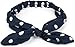 Produktbild styleBREAKER Damen Haarband mit Polka Dots Punkte Muster, Schleife und Gummizug, Stirnband, Headband, Haarschmuck 04026021, Farbe:Dunkelblau-Weiß