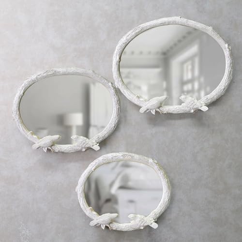 Bird Oval Mirror Set of 3 – Vintage Branch Frame