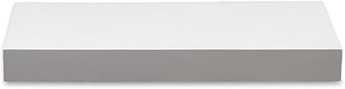 Miniatura 4 de Estantes flotantes  2.5 pulgadas de grosor  Fabricado en Estados Unidos  Soporte de madera dura  Unidad completa de estante (blanco puro, 12