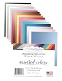 Cardstock Warehouse Stardream Assorted Colors - 5 x 7' - 105 lb / 285 gsm Pearlescent Shimmer Blank Flat Cards for Invitations, Cardmaking, Embossing, Die-Cutting, Note Cards - 48 Count